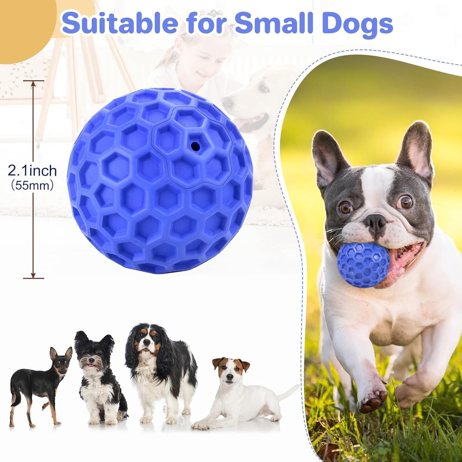 Balle Indestructible Anti-Stress pour Chiens (avec Couineur) – Truffe & Velours™