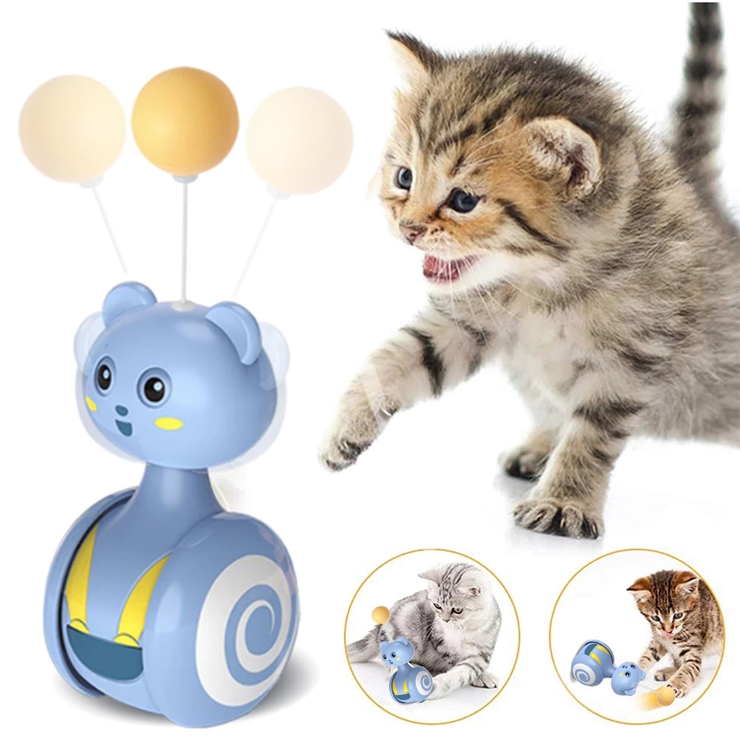 Jouet Rotatif Interactif pour Chats – Truffe & Velours