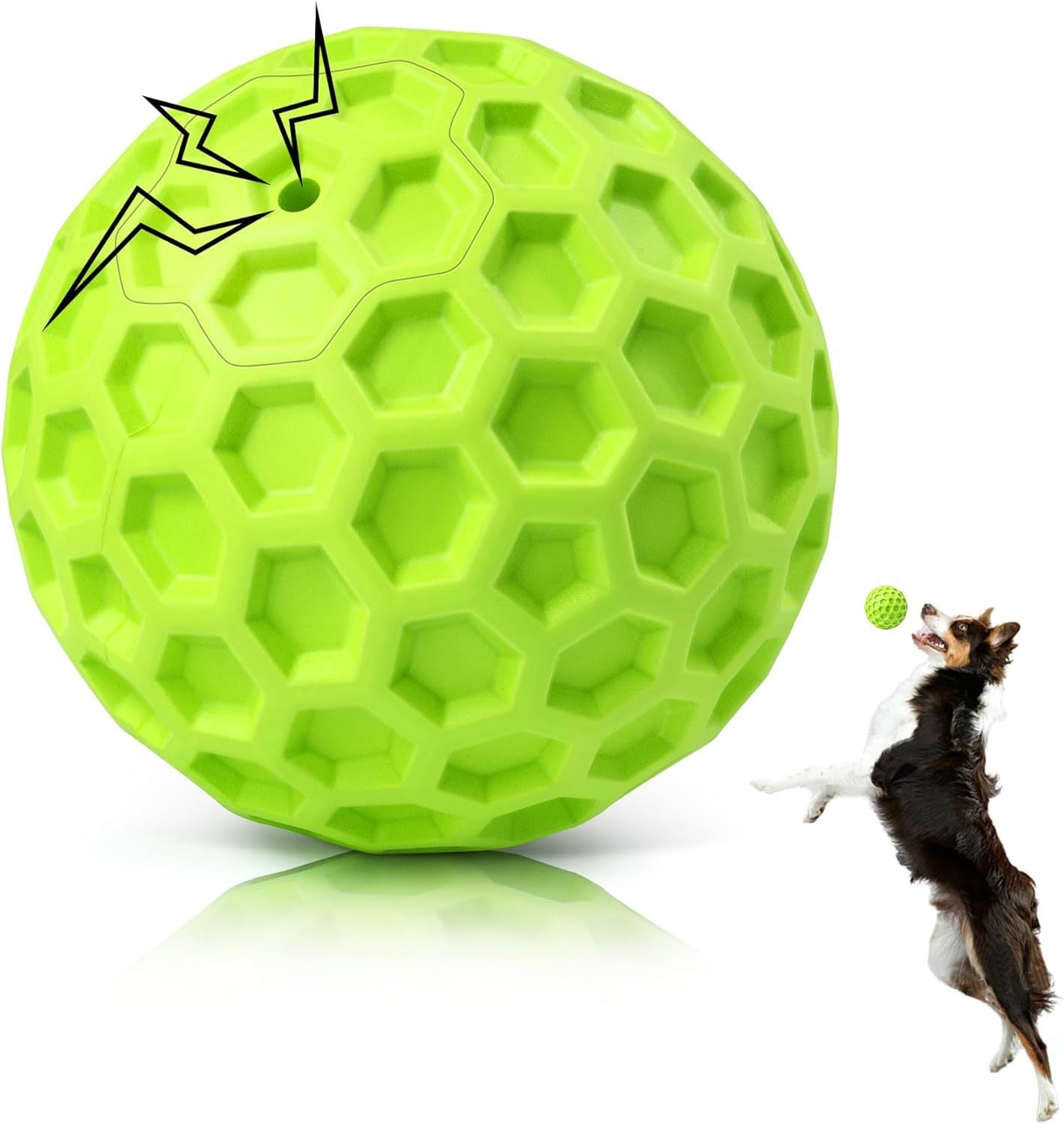 Balle Indestructible Anti-Stress pour Chiens (avec Couineur) – Truffe & Velours™